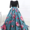 Floral Lace Backless Printed Prom Party Dress - Image 6