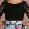 Floral Lace Backless Printed Prom Party Dress - Image 4