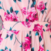 Floral Maxi Dress Long Sleeve Boho Dress V Neck Split Pink Fall Dress - Image 5