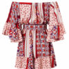 Floral Summer Off Shoulder Boho Flared Dress - Image 4