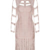 Fringe Party Dress Cut Out Long Sleeve Backless Summer Dress - Image 4
