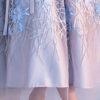 Illusion Floral Embroidered Jewel Sleeveless Bow A Line Tea Length Prom Dress - Image 3