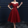 Lace Cocktail  Flower Beading Prom Party Dress - Image 5