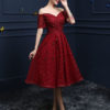 Lace Cocktail  Flower Beading Prom Party Dress - Image 4
