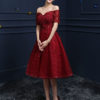Lace Cocktail  Flower Beading Prom Party Dress - Image 3