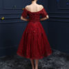 Lace Cocktail  Flower Beading Prom Party Dress - Image 2
