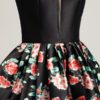Little Black Prom Floral Print V-Neck Short Mini Party Summer Dress - Image 7