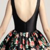 Little Black Prom Floral Print V-Neck Short Mini Party Summer Dress - Image 8