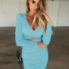 Long Sleeve Shaping Mini Dress