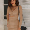 Long Sleeve Shaping Mini Dress - Image 6