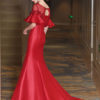 Mermaid Luxury Flowers Illusion Bell Sleeve Formal Evening Dress - Image 4