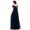 Navy Blue Prom Fashionable Cap Sleeves Mother evening Gowns - Image 4