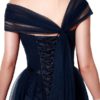Navy Blue Prom Fashionable Cap Sleeves Mother evening Gowns - Image 8