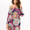 Off-shoulder Print Mini Dress - Image 13