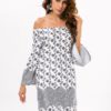 Off-shoulder Print Mini Dress - Image 4
