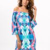 Off-shoulder Print Mini Dress - Image 6
