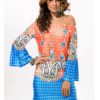 Off-shoulder Print Mini Dress - Image 7