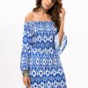 Off-shoulder Print Mini Dress - Image 10