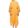 Oversized Boho V Neck Ethnic Embroidered Cotton Long Dress - Image 3