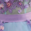 Pastel Blue Princess Pearl Flower Prom Dress - Image 7