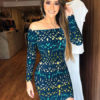 Printed Off The Shoulder Shaping Mini Dress