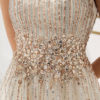 Prom Luxury Tulle Beaded Cutout Maxi Formal Occasion Dress - Image 8