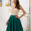 Prom Satin Beaded Luxury Cold Shoulder Formal Evening Gowns - Image 6