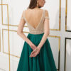 Prom Satin Beaded Luxury Cold Shoulder Formal Evening Gowns - Image 7