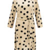 Round Neck Polka Dot Tie Waist Long Dress - Image 5