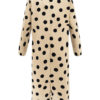 Round Neck Polka Dot Tie Waist Long Dress - Image 6