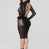 Sequin Long Sleeve Backless Sheer Sexy Bodycon Dress - Image 4
