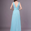 Sexy Evening Dresses Formal High Split Aqua V Neck Plunging Backless Prom Dress - Image 6