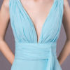 Sexy Evening Dresses Formal High Split Aqua V Neck Plunging Backless Prom Dress - Image 7