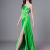 Sexy Evening Dresses One Shoulder Long Prom Dress High Split Beading Green Formal Gowns - Image 4