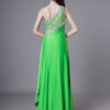 Sexy Evening Dresses One Shoulder Long Prom Dress High Split Beading Green Formal Gowns - Image 5