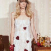 Sexy Party Dress White Lace Birthday Dress Heart Sequin Mini Slip Dress - Image 5