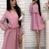 Sexy V-neck Ruffle Mini Straight Dress Women Dress - Image 3