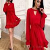 Sexy V-neck Ruffle Mini Straight Dress Women Dress - Image 7