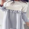 Sexy V-neck Ruffle Mini Straight Dress Women Dress - Image 9