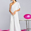 Wide Leg Jumpsuit Short Sleeve One Shoulder Jumpsuit For Women - Image 6
