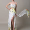Split Strapless Silk Like Satin Prom Dress - Image 2