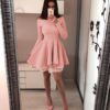 Spring Butterfly Sleeve Wrap Mini Women  Dress - Image 3