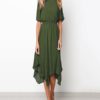 Spring Summer Midi Swing Shirt Women Casual Dress - Image 7