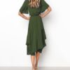 Spring Summer Midi Swing Shirt Women Casual Dress - Image 9