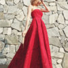 Strapless Floor Length Party Dress With Detachable Shawl