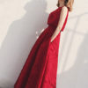 Strapless Floor Length Party Dress With Detachable Shawl - Image 2