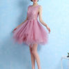 Cocktail Lace Applique Prom Homecoming Dress - Image 3