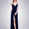 Velvet Prom Evening Floor Length Formal Slip Dress - Image 6
