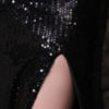 Wedding Bodice Lace Applique High Split Sequin Skirt Dress - Image 8