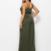 Wide Leg Jumpsuit Sleeveless Plunging Straps Summer Jumpsuit - Image 8